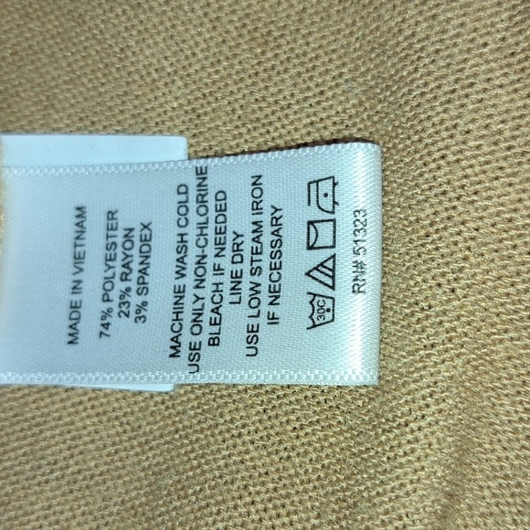 1. State Women's Wrap Sweater Lightweight Tan Size Large - Picture 4 of 7